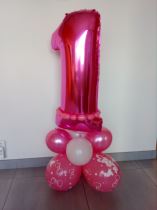 DEKORACE z balónků RŮŽOVÁ - 1. NAROZENINY HOLKA - Happy birthday - Párty program