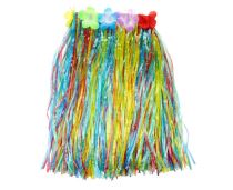 Havajská sukně, HAWAII - barevná 40 cm - Kostýmy pro holky
