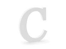 Dřevěné písmeno "C" - bílé, 17x20 cm - Svatby