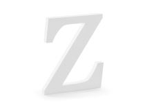 Dřevěné písmeno "Z"  - bílé, 17 x 20 cm - Svatební sortiment  na objednávku