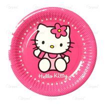 PAPÍROVÝ TALÍŘ STŘEDNÍ - HELLO KITTY 20,5cm - Hello Kitty - licence
