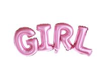 Balón foliový Girl - holčička - 74x33cm, RŮŽOVÝ (NELZE PLNIT HELIEM) - Narozeniny
