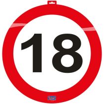 Dekorace dopravní značka 18 let - průměr 47cm - Nelicence