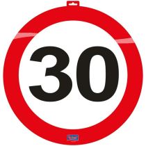 Dekorace dopravní značka 30 let  - průměr 47cm - Jubilejní narozeniny