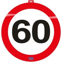 Dekorace dopravní značka 60 let  - průměr 47cm - Narozeninové dopravní značky