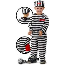 Dětský kostým vězeň - trestanec - zločinec - 3-5 let, vel. 98-116 cm - Karnevalové kostýmy pro dospělé
