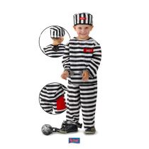 Dětský kostým vězeň - trestanec - zločinec - 6-8 let, vel. 116-134 cm - Párty program