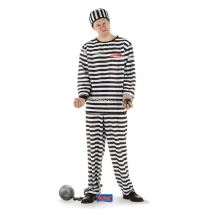 Kostým vězeň - trestanec - zločinec, vel. XL/XXL (52-56) - Karnevalové kostýmy pro děti