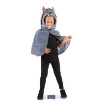 Dětský kostým vlkodlaka, plášť s kapucí - Halloween, 4-9 let - Vousy, kníry, kotlety, bradky