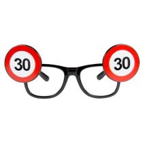 Párty brýle narozeniny dopravní značka - 30 let - Nelicence
