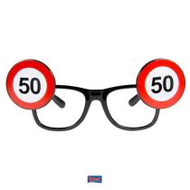 Párty brýle narozeniny dopravní značka - 50 let - Čelenky, věnce, spony, šperky