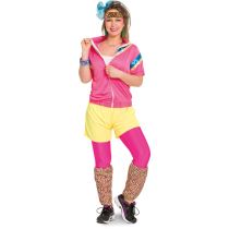 Kostým retro šusťáková - tréninková souprava 80.léta dámský L/XL - Karnevalové kostýmy pro dospělé