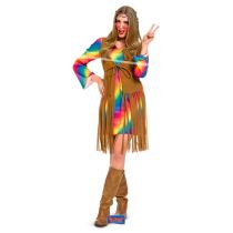 Kostým Hipisačka, S/M (36-38) - Hippies - 60.léta - Karnevalové kostýmy pro dospělé