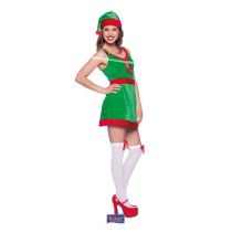 Kostým elf  - skřítek dámský vel.36-38 (S/M) - Vánoce - Punčocháče, rukavice, kabelky