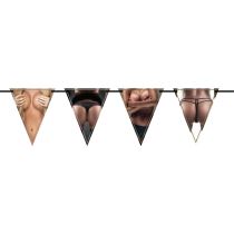 Girlanda vlajky - ženské tělo - 600 cm - Rozlučka se svobodou - Doplňky na rozlučku se svobodou
