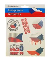 Tetování vlajky ČR - hokej - fanoušek ČR - 7 ks - Oslavy