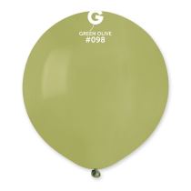 Balónek latexový 48 cm – Pastelový OLIVOVÝ -  1 KS - Latex
