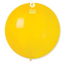 Balón latex 80 cm - žlutý 1 ks - Narozeniny