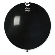 Balón latex 80 cm - černý 1 ks - Narozeniny