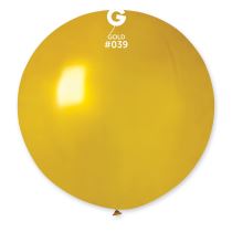 Balón latex  metalický 80 cm - zlatý  1 ks - Dekorace