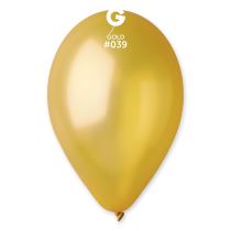 Balonky  metalické 100 ks zlaté  - průměr 26 cm - Silvestrovská párty
