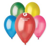 Balonky  metalické 100 ks barevné  - průměr 26 cm - Helium
