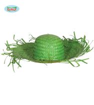 Slaměný klobouk - slamák - zelený - Dekorace