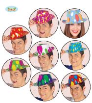 Plastový klobouk, 8 druhů - Karneval