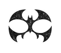 Nalepovací škraboška na obličej - netopýr - Batman - Halloween - Punčocháče, rukavice, kabelky