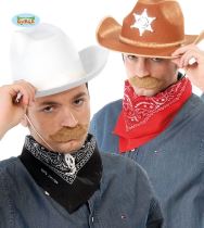 Šátek kovbojský - Western - červený - 1 ks - Sety a části kostýmů pro dospělé