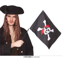 Vlajka pirátská - 42 x 30 cm - Kravaty, motýlci, šátky, boa
