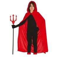Kostým - dětský červený plášť s kapucí - 100 cm - Karnevalové doplňky