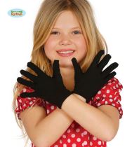 Rukavice dětské - černé 17 cm - Kostýmy pro holky