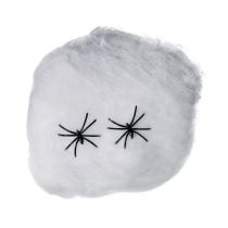 Pavučina bíla 100g + 6 pavouků - Halloween - Dekorace