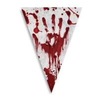 Girlanda krvavé otisky -  krev - PVC - Halloween - 300 cm - Halloween dekorace