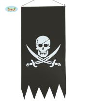 Pirátská vlajka - plachta - banner - 43 x 86 cm - Kravaty, motýlci, šátky, boa