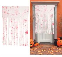Krvavý závěs - krev na dveře - Halloween - 115 x 150 cm - Zbraně, brnění