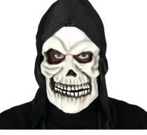 Maska kostlivec - lebka s kapucí - HALLOWEEN - 22 x 20 x 43 cm - Karnevalové masky, škrabošky