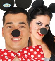 Černý pěnový nos - Mickey - 5 cm - Sety a části kostýmů pro děti