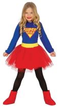DĚTSKÝ KOSTÝM SUPERHRDINKA - Superhero, vel. 7-9 let - Karnevalové kostýmy pro děti