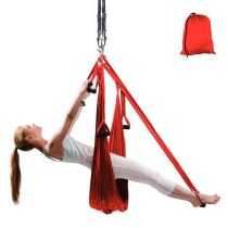 Popruhy na aero jógu inSPORTline Hemmok Barva červená - Pomůcky na jógu