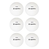 Pingpongové míčky inSPORTline Elisenda S2 6ks Barva bílá - Stolní tenis