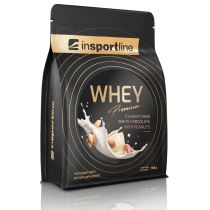 Doplněk stravy inSPORTline WHEY Premium Protein 700g Příchuť bílá čokoláda s arašídy - Posilování