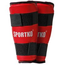 Chrániče holení SportKO 332 Barva červená, Velikost S - Chrániče nohou pro bojové sporty