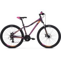 Dámské horské kolo Kross Lea 3.0 26" SR Gen 003 Barva fialová/růžová/oranžová, Velikost rámu XXS (13") - Dámská horská kola