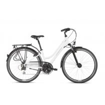 Dámské trekingové kolo Kross Trans 3.0 28" - model 2021 Barva bílá/šedá, Velikost rámu M (17") - Dámská trekingová a crossová kola