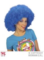 Paruka Jimmy extra afro modrá - Sety a části kostýmů pro dospělé