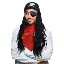 Paruka pirát s šátkem - Klobouky, helmy, čepice