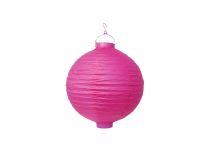 Zahradní papírová lucerna - lampion s žárovkou-20cm růžová - Karneval