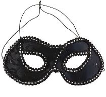 Škraboška s krajkou černá - Karnevalové masky, škrabošky